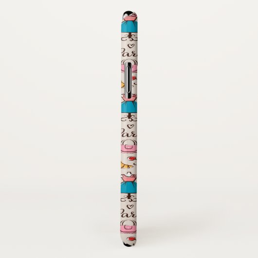 Paris France Pattern Case-Mate iPhone Case (Achterkant / rechts)