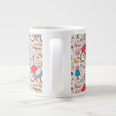 Paris France Pattern Grote Koffiekop (Achterkant)