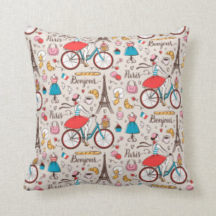 Paris France Pattern Kussen