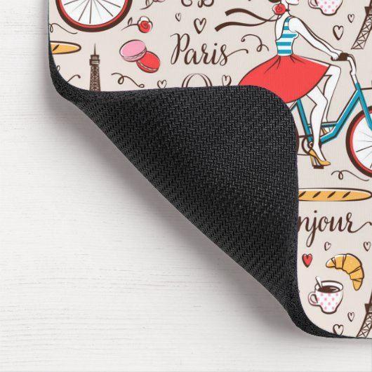 Paris France Pattern Muismat (Hoek)