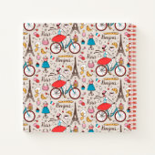 Paris France Pattern Notitieboek (Achterkant)