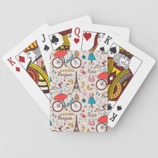 Paris France Pattern Pokerkaarten
