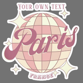 Paris France Retro  kleurrijk souvenir Sticker