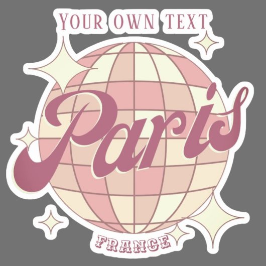 Paris France Retro kleurrijk souvenir Sticker
