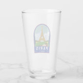 Paris France Retro Travel Art  Glas (Achterkant)