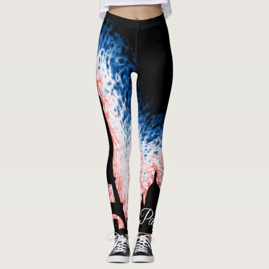 Paris France Silhouette Leggings (Voorkant)