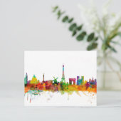 Paris France Skyline Briefkaart (Staand voorkant)