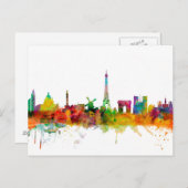 Paris France Skyline Briefkaart (Voorkant / Achterkant)
