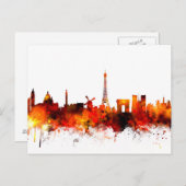 Paris France Skyline Briefkaart (Voorkant / Achterkant)