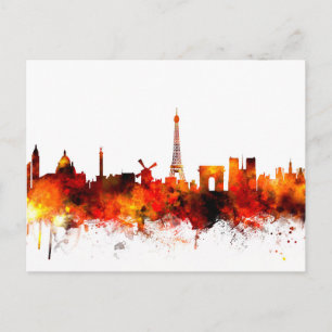 Paris France Skyline Briefkaart