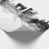 Paris France Skyline Cadeaupapier (Hoek)