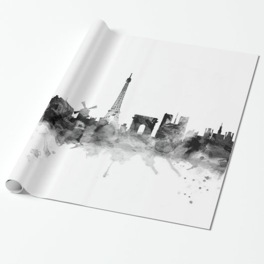 Paris France Skyline Cadeaupapier (Uitgerold)