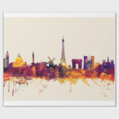 Paris France Skyline Cadeaupapier (Vlak)