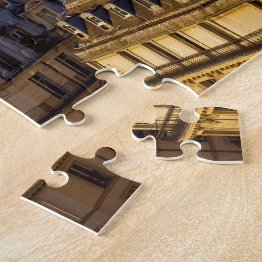 Paris France Skyline Eiffel Tower Pink Sky 11"x14" Legpuzzel (Zijkant)