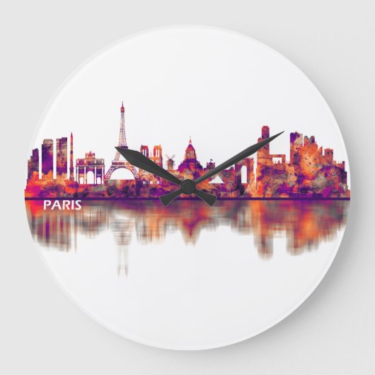 Paris France Skyline Grote Klok (Voorkant)