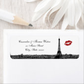 Paris France Skyline Kiss #1 BW H Retouradres Etiket (Insitu)