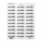 Paris France Skyline Kiss #1 BW H Retouradres Etiket (Full Sheet)