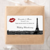 Paris France Skyline Kiss #1 BW H Wijnlabel TY Etiket (Insitu)