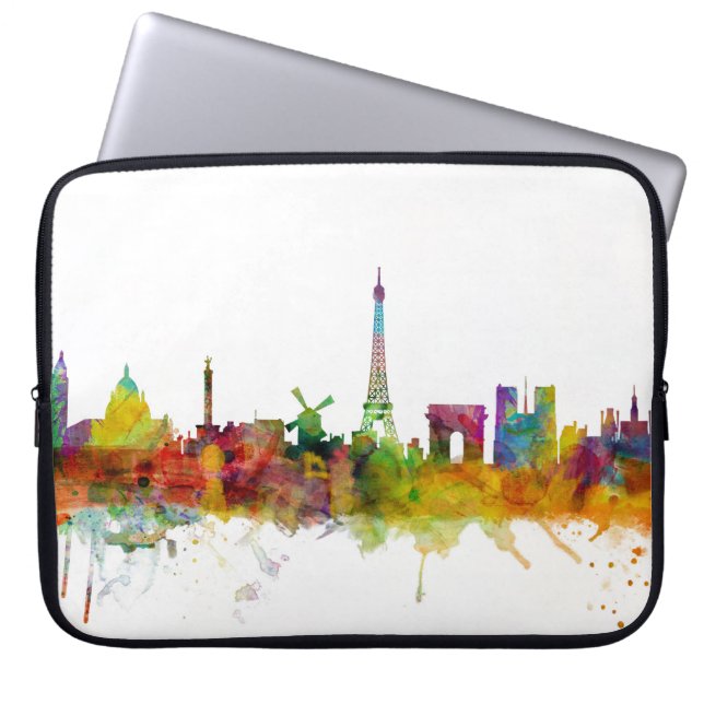 Paris France Skyline Laptop Sleeve (Voorkant)