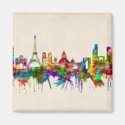 Paris France Skyline Magneet (Voorkant)