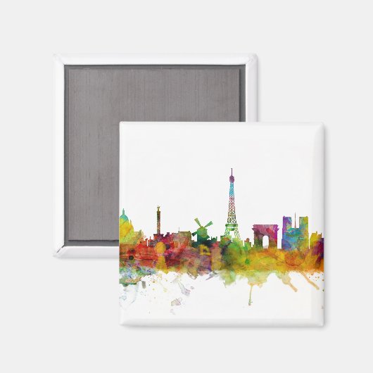 Paris France Skyline Magneet (Voorkant / Achterkant)