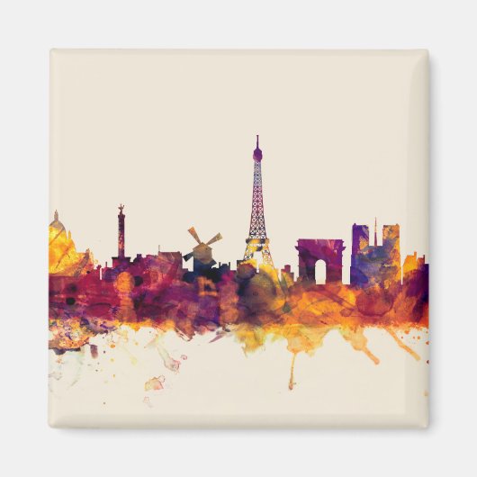 Paris France Skyline Magneet (Voorkant)