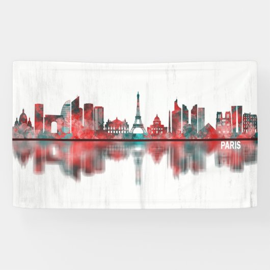 Paris France Skyline Spandoek (Horizontaal)