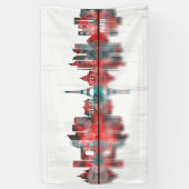 Paris France Skyline Spandoek (Verticaal)