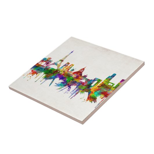 Paris France Skyline Tegeltje (Zijkant)