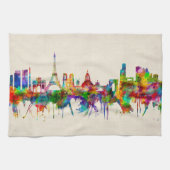 Paris France Skyline Theedoek (Horizontaal)