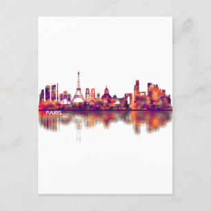 Paris France Skyline Uitnodiging Briefkaart