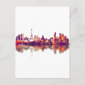 Paris France Skyline Uitnodiging Briefkaart (Voorkant)