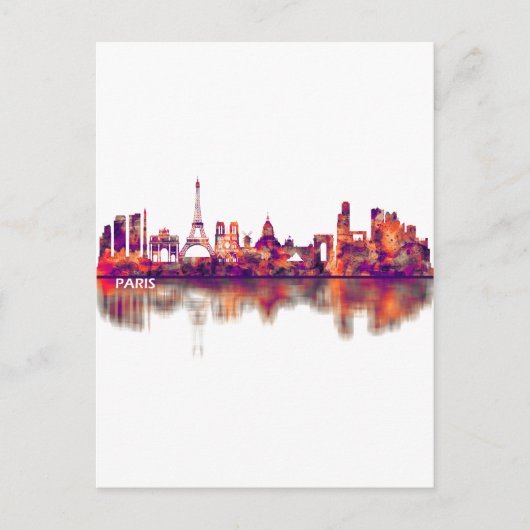 Paris France Skyline Uitnodiging Briefkaart (Voorkant)