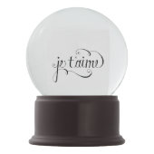 Paris France Snow Wereldbol Gift Sneeuwbol (Achterkant)