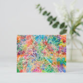 Paris France Street Map Briefkaart (Staand voorkant)