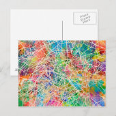 Paris France Street Map Briefkaart (Voorkant / Achterkant)