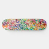 Paris France Street Map Persoonlijk Skateboard (Horizontaal)