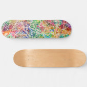Paris France Street Map Persoonlijk Skateboard (Horizontaal)