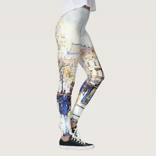 Paris France Street Scene All Over Print Leggings (Rechts)