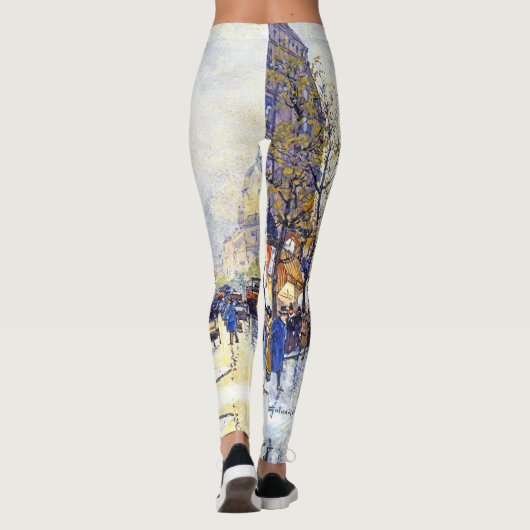 Paris France Street Scene All Over Print Leggings (Achterkant)
