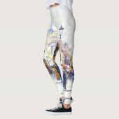 Paris France Street Scene All Over Print Leggings (Links)