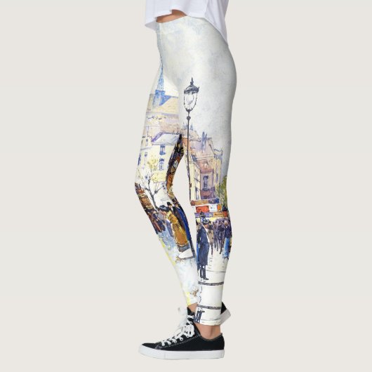 Paris France Street Scene All Over Print Leggings (Links)