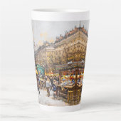 Paris France Street Scene Europe Latte Mok (Voorkant)