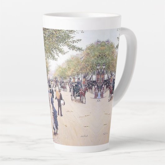 Paris France Street Scene Europe Latte Mok (Rechterhoek)