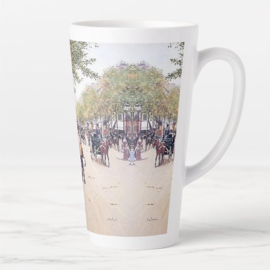 Paris France Street Scene Europe Latte Mok (Rechts)