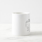 Paris France Stylized Skyline | Aangepaste slogan  Koffiemok (Center)