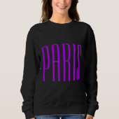Paris France sweater neon lilac (Voorkant)