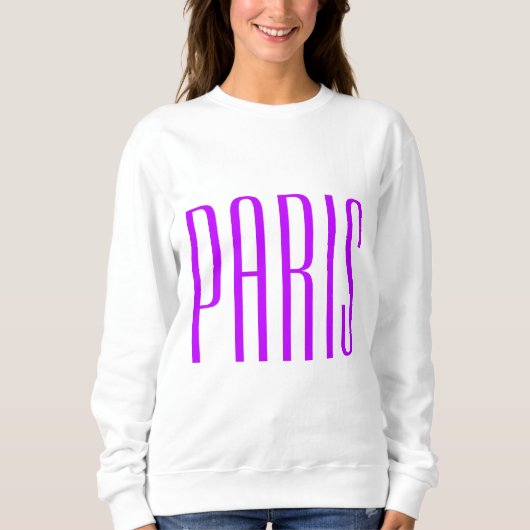 Paris France sweater neon lilac (Voorkant)