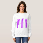 Paris France sweater neon lilac (Voorkant volledig)