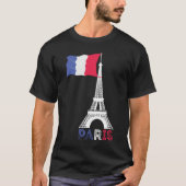 Paris France Theme Love Eiffel Tower T-shirt (Voorkant)